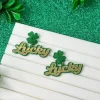 Gold 'Lucky' Clover Dangle Earrings