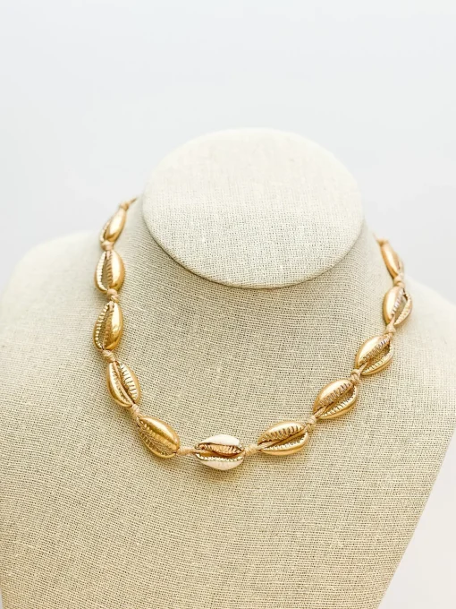 Gold Puka Shell Necklace - Gold
