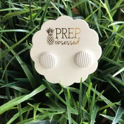 Golf Ball Signature Enamel Studs by Prep Obsessed
