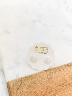 Golf Ball Signature Enamel Studs by Prep Obsessed