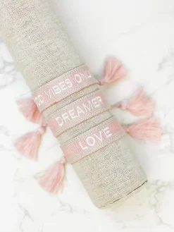 'Good Vibes Only' Pull Tassel Bracelet