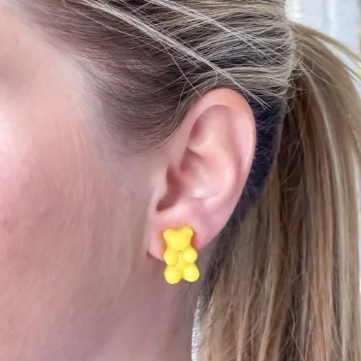 Gummy Bear Stud Earrings - Yellow