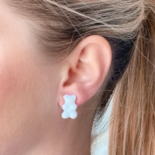Gummy Bear Stud Earrings - White