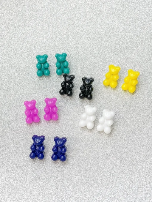 Gummy Bear Stud Earrings - White
