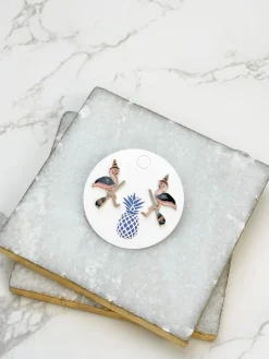Halloween Flamingo Signature Enamel Studs by Prep Obsessed - Witch