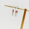 Hammered Two Tone Hoop Earrings