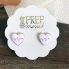 Heart Beat Signature Enamel Studs by Prep Obsessed