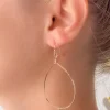 Heart Dangle Drop Earrings - Green