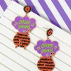 'Hocus Pocus' Enamel Cauldron Dangle Earrings