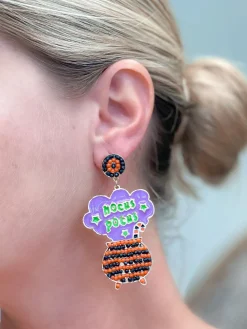 'Hocus Pocus' Enamel Cauldron Dangle Earrings