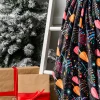 Holiday Fleece Blanket in Neon Trees