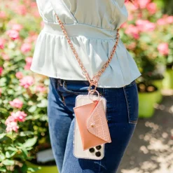 Hook Me Up Hands-Free Phone Crossbody Chain - Rose Gold