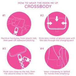 Hook Me Up Hands-Free Phone Crossbody Chain - Rose Gold