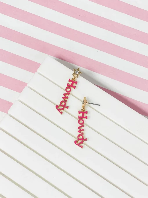 'Howdy' Star Dangle Earrings