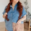 I Could Be Famous Denim Button Up