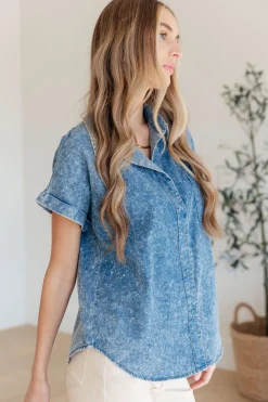 I Could Be Famous Denim Button Up