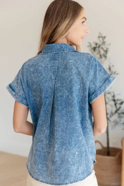 I Could Be Famous Denim Button Up