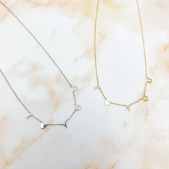 'I Heart You' Sentiment Chain Necklace - Gold