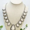 Ivory Semi Precious Western Teardrop Necklace