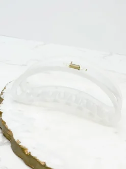 Jumbo Half Moon Claw Clip - Clear