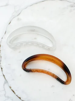 Jumbo Half Moon Claw Clip - Clear