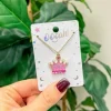 Kids Birthday Crown Pendant Necklace