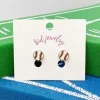 Kids Clip On Baseball Enamel Earrings