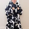 Kids Oversized Hoodie Blanket in Cow