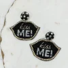 'Kiss Me' Beaded Dangle Earrings