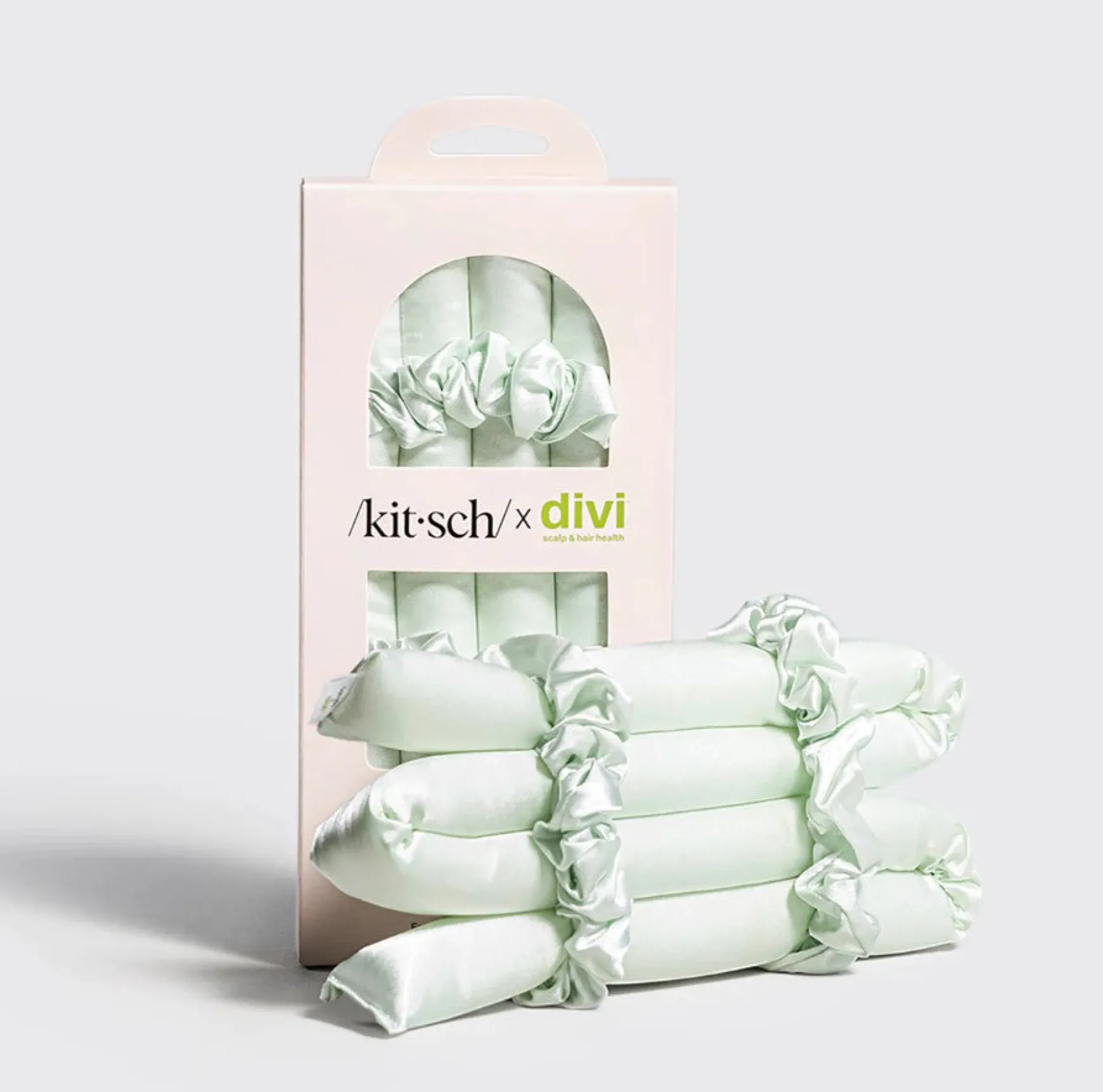 Kitsch X Divi Satin Heatless Curling Set - Seafoam