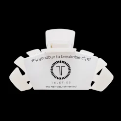 Large Teleties Claw Clip - Coconut White