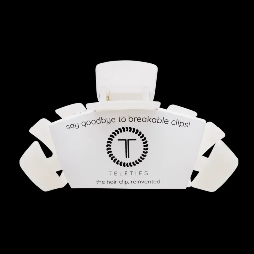 Large Teleties Claw Clip - Coconut White