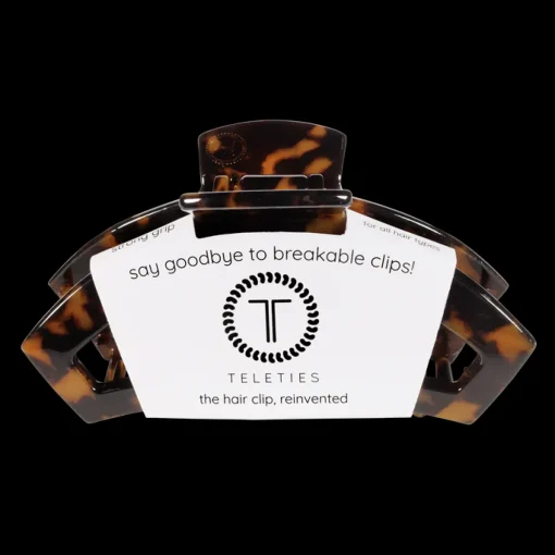 Large Teleties Open Claw Clip - Tortoise