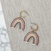 Leopard Rainbow Leather Dangle Earrings