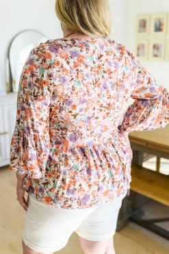 Let's Go Boho Floral Babydoll Top