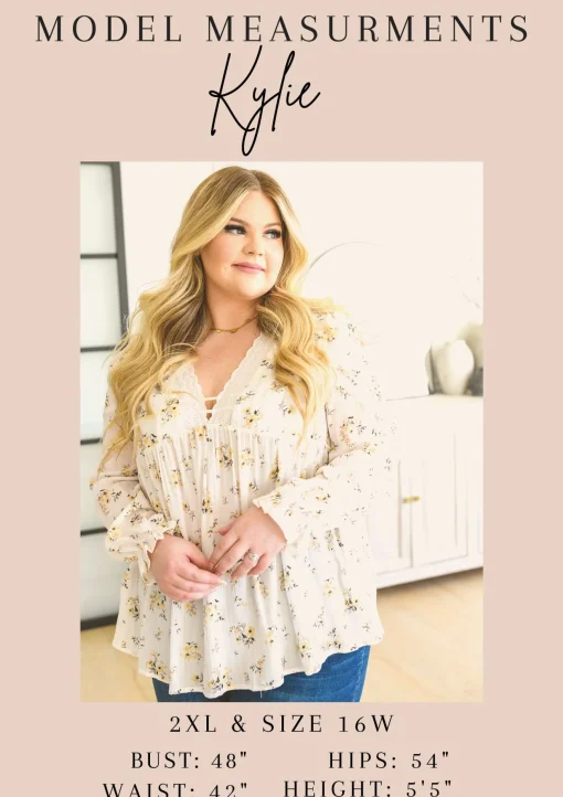 Let's Go Boho Floral Babydoll Top