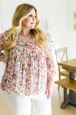 Let's Go Boho Floral Babydoll Top