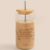 Life Starts In the Fall Quote Glass Can