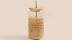 Life Starts In the Fall Quote Glass Can
