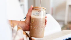 Life Starts In the Fall Quote Glass Can