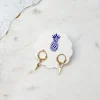 Lightning Bolt Drop Earrings - Gold