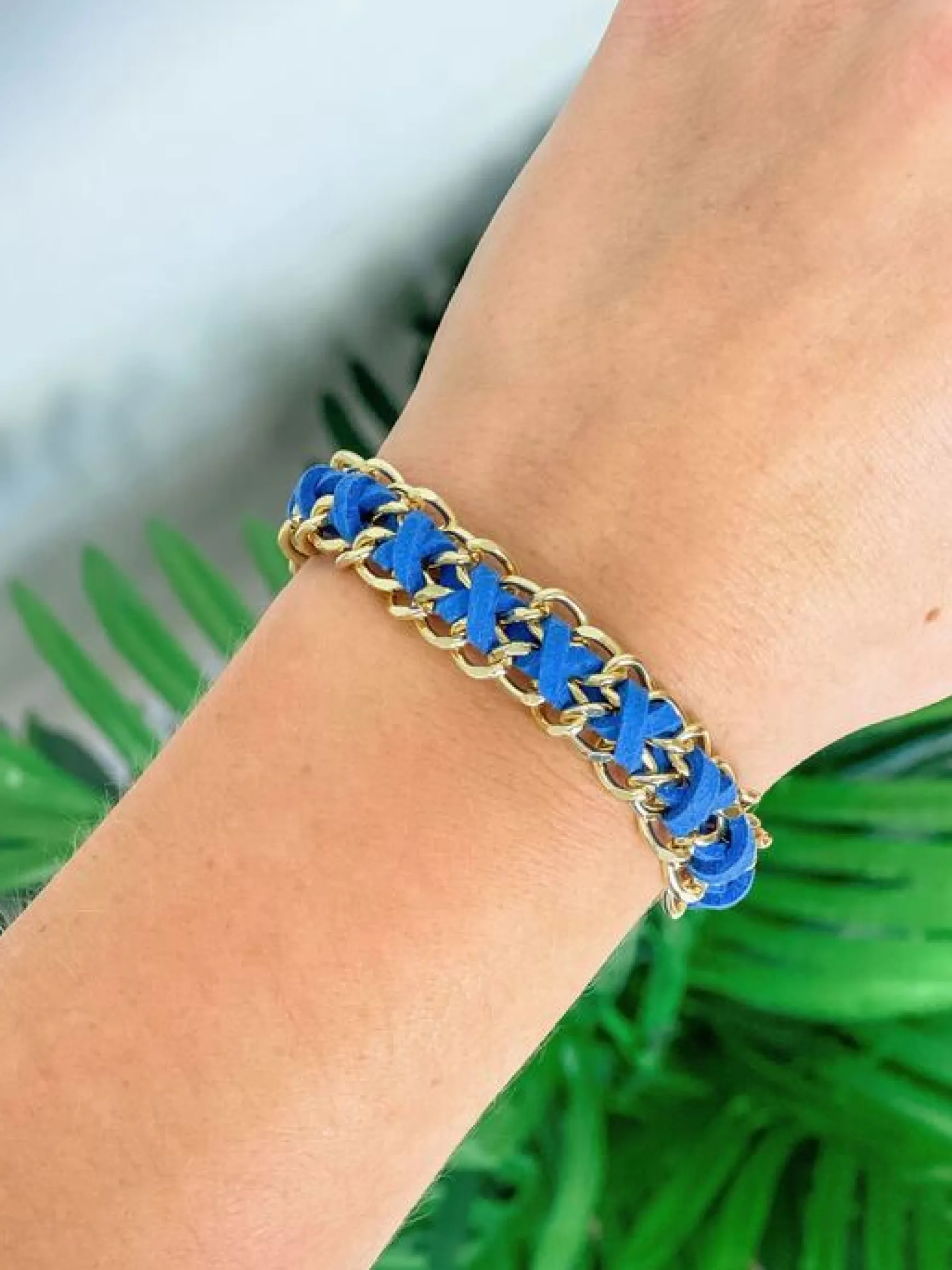 Link Toggle Bracelet - Blue