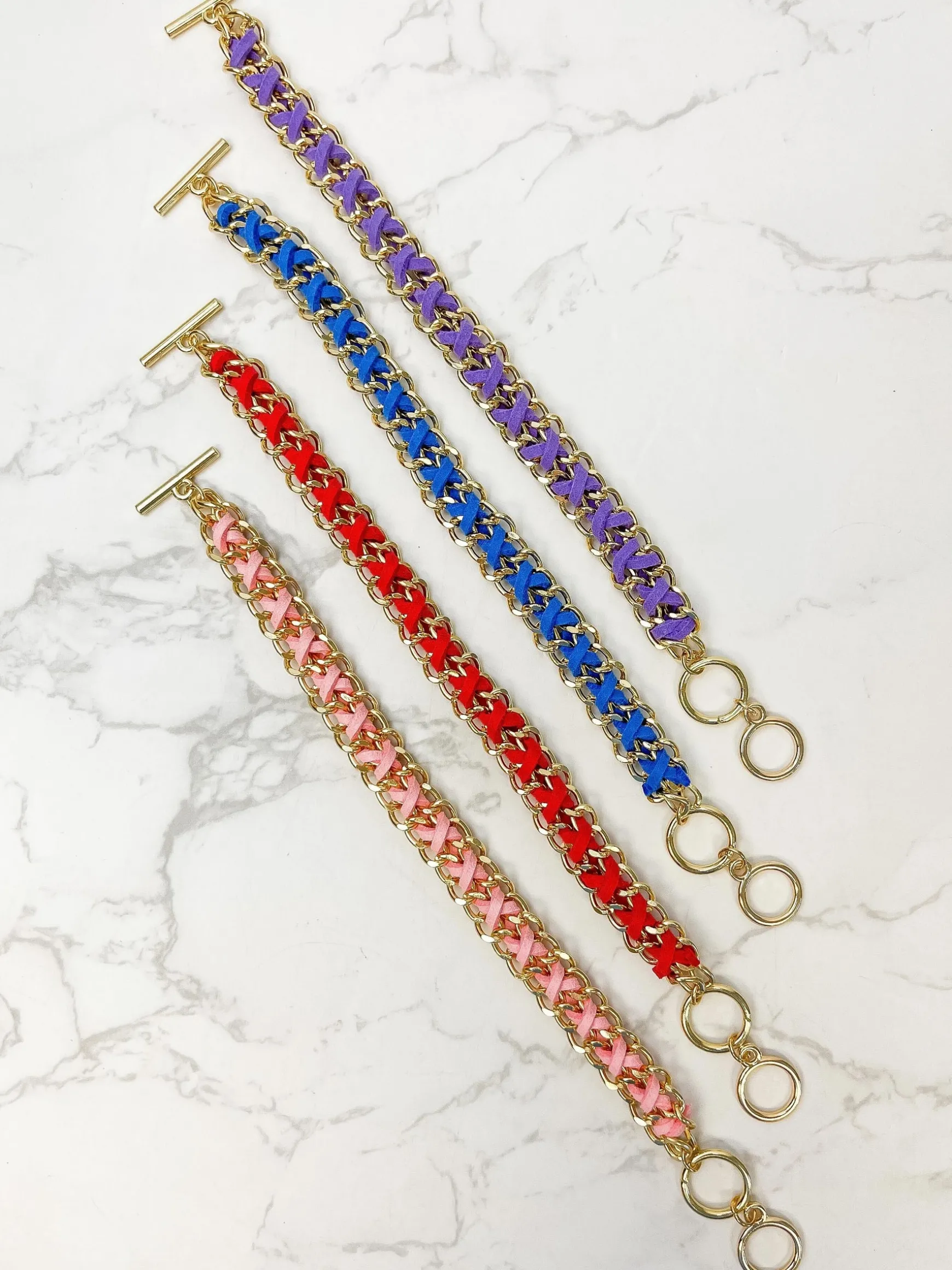 Link Toggle Bracelet - Blue