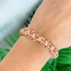 Link Toggle Bracelet - Pink
