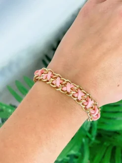 Link Toggle Bracelet - Pink