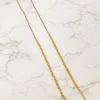 Long Beaded U Shape Pendant Necklace - Mustard