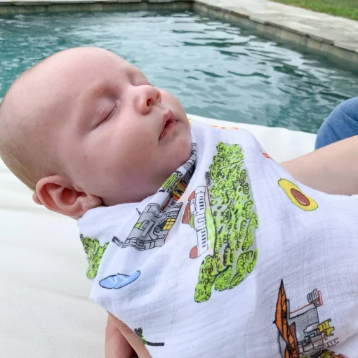 Los Angeles Baby Swaddle Blanket
