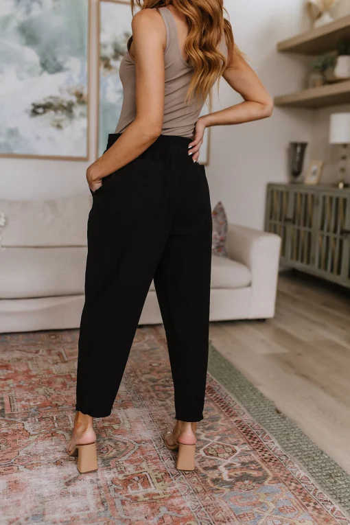 Love Me Dearly High Waisted Pants in Black