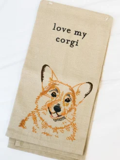 'Love My Corgi' Dish Towel