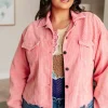 Main Stage Corduroy Jacket in Neon Pink